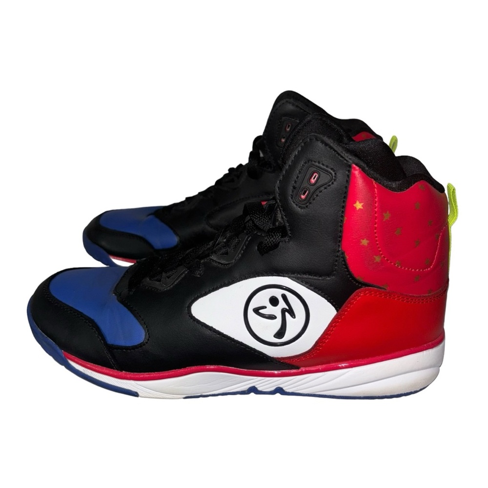 Zumba Energy Boom Sneakers Red Blue High Tops Dance Vibe Women’s 9